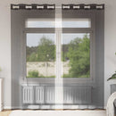 vidaXL 2 db fekete fátyolfüggönyök rojtokkal 140x225 cm