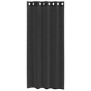 vidaXL 2 db fekete fátyolfüggönyök rojtokkal 140x245 cm