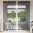 vidaXL 2 db fekete fátyolfüggönyök rojtokkal 140x245 cm