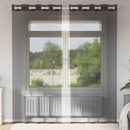 vidaXL 2 db fekete fátyolfüggönyök rojtokkal 140x245 cm