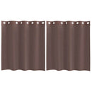 vidaXL 2 db barna fátyolfüggönyök rojtokkal 140x140 cm