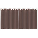 vidaXL 2 db barna fátyolfüggönyök rojtokkal 140x140 cm