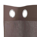 vidaXL 2 db barna fátyolfüggönyök rojtokkal 140x140 cm