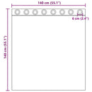 vidaXL 2 db barna fátyolfüggönyök rojtokkal 140x140 cm