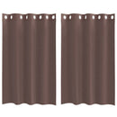 vidaXL 2 db barna fátyolfüggönyök rojtokkal 140x175 cm