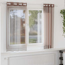 vidaXL 2 db barna fátyolfüggönyök rojtokkal 140x175 cm