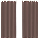 vidaXL 2 db barna fátyolfüggönyök rojtokkal 140x225 cm