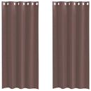 vidaXL 2 db barna fátyolfüggönyök rojtokkal 140x245 cm