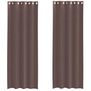 vidaXL 2 db barna fátyolfüggönyök rojtokkal 140x260 cm