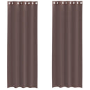 vidaXL 2 db barna fátyolfüggönyök rojtokkal 140x260 cm