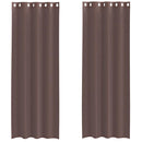 vidaXL 2 db barna fátyolfüggönyök rojtokkal 140x300 cm