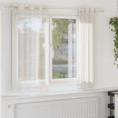 vidaXL 2 db krémszínű fátyolfüggönyök rojtokkal 140x175 cm