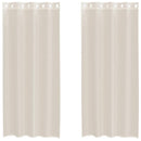 vidaXL 2 db krémszínű fátyolfüggönyök rojtokkal 140x225 cm