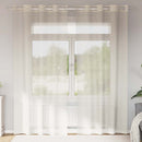 vidaXL 2 db krémszínű fátyolfüggönyök rojtokkal 140x225 cm
