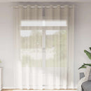 vidaXL 2 db krémszínű fátyolfüggönyök rojtokkal 140x300 cm