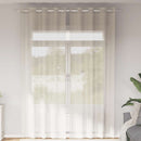 vidaXL 2 db krémszínű fátyolfüggönyök rojtokkal 140x300 cm