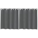 vidaXL 2 db sötétszürke fátyolfüggönyök rojtokkal 140x140 cm