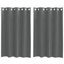 vidaXL 2 db sötétszürke fátyolfüggönyök rojtokkal 140x175 cm