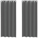 vidaXL 2 db sötétszürke fátyolfüggönyök rojtokkal 140x225 cm