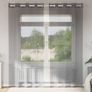 vidaXL 2 db sötétszürke fátyolfüggönyök rojtokkal 140x225 cm