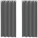 vidaXL 2 db sötétszürke fátyolfüggönyök rojtokkal 140x245 cm