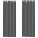 vidaXL 2 db sötétszürke fátyolfüggönyök rojtokkal 140x260 cm