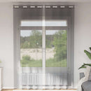 vidaXL 2 db sötétszürke fátyolfüggönyök rojtokkal 140x260 cm