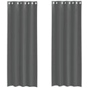 vidaXL 2 db sötétszürke fátyolfüggönyök rojtokkal 140x300 cm