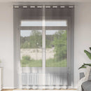 vidaXL 2 db sötétszürke fátyolfüggönyök rojtokkal 140x300 cm