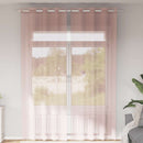 vidaXL 2 db világos rózsaszínű fátyolfüggönyök rojtokkal 140x260 cm