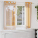vidaXL 2 db narancssárga fátyolfüggönyök rojtokkal 140x140 cm