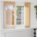 vidaXL 2 db narancssárga fátyolfüggönyök rojtokkal 140x175 cm