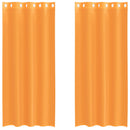 vidaXL 2 db narancssárga fátyolfüggönyök rojtokkal 140x225 cm