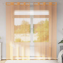 vidaXL 2 db narancssárga fátyolfüggönyök rojtokkal 140x225 cm