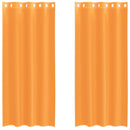 vidaXL 2 db narancssárga fátyolfüggönyök rojtokkal 140x245 cm