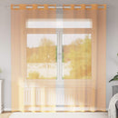 vidaXL 2 db narancssárga fátyolfüggönyök rojtokkal 140x245 cm