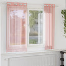 vidaXL 2 db rózsaszín fátyolfüggönyök rojtokkal 140x140 cm