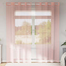 vidaXL 2 db rózsaszín fátyolfüggönyök rojtokkal 140x245 cm