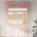 vidaXL 2 db rózsaszín fátyolfüggönyök rojtokkal 140x300 cm