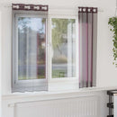 vidaXL 2 db lila fátyolfüggönyök rojtokkal 140x140 cm