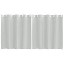 vidaXL 2 db világosszürke fátyolfüggönyök rojtokkal 140x140 cm