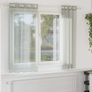 vidaXL 2 db világosszürke fátyolfüggönyök rojtokkal 140x140 cm