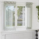 vidaXL 2 db világosszürke fátyolfüggönyök rojtokkal 140x175 cm