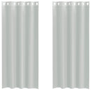 vidaXL 2 db világosszürke fátyolfüggönyök rojtokkal 140x225 cm