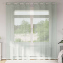 vidaXL 2 db világosszürke fátyolfüggönyök rojtokkal 140x225 cm