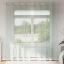 vidaXL 2 db világosszürke fátyolfüggönyök rojtokkal 140x225 cm