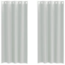 vidaXL 2 db világosszürke fátyolfüggönyök rojtokkal 140x245 cm