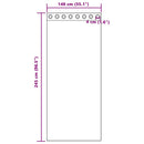 vidaXL 2 db világosszürke fátyolfüggönyök rojtokkal 140x245 cm