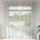 vidaXL 2 db világosszürke fátyolfüggönyök rojtokkal 140x245 cm