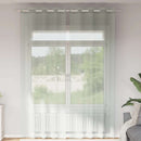 vidaXL 2 db világosszürke fátyolfüggönyök rojtokkal 140x300 cm